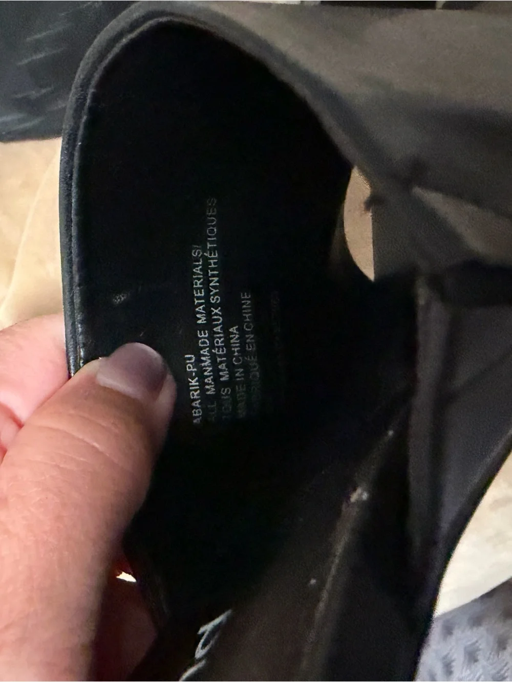 Abound Black Leather Block Heel Mule Women’s Size 8